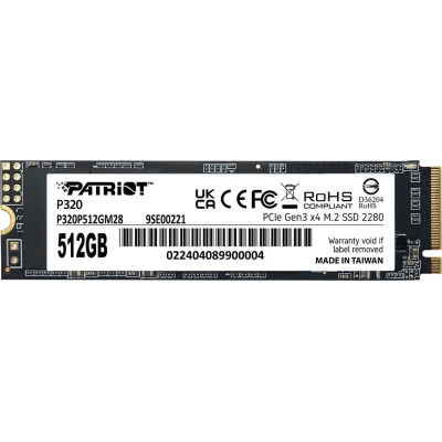 SSD M.2 2280 M PCI Express 3.0 x4 Patriot 512GB P320 (P320P512GM28) 3000/2200 MBps TLC