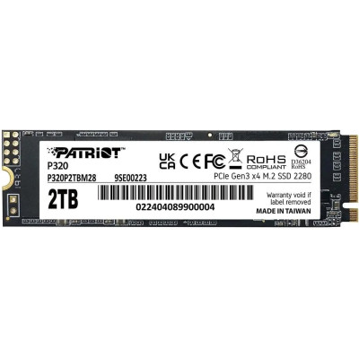 SSD M.2 2280 M PCI Express 3.0 x4 Patriot 2Tb P320 (P320P2TBM28) 3000/2200 MBps