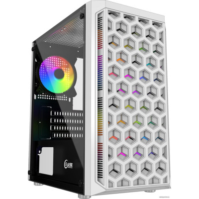 Корпус MicroATX Без БП Powercase Mistral Micro T3W (CMIMTW-L3) (Tempered Glass, 2xUSB 2.0, 1xUSB-A 3.2 5Гбит/с, 2x140mm + 1x120mm 5-color FAN, HD Audio+Mic, VGA MAX 280mm, CPU MAX 185mm, пылевые фильтры) White