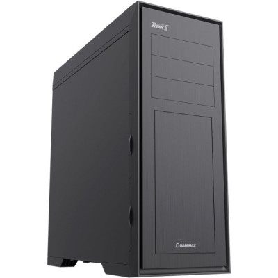Корпус ATX Без БП GameMax Titan Silent 2 (Глухая боковая стенка, 2xUSB 2.0, 2xUSB-A 3.2 5Гбит/с, 3x120mm Fan, HD Audio+Mic, VGA MAX 420mm, CPU MAX 170mm, пылевые фильтры) Black