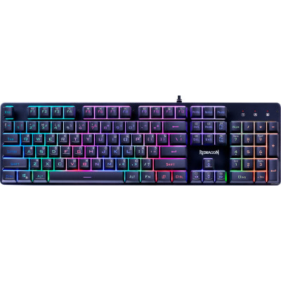 Клавиатура Redragon Nagato (игровая для ПК, мембранная, пластик, интерфейс подключения - USB-A, подсветка, цвет черный) (72077)