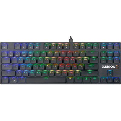 Клавиатура механическая Defender  Cleikos GK-135 (игровая для ПК, механическая, ход тактильный/тихие, пластик, интерфейс подключения - USB-A/радио/Bluetooth, цвет черный) (45135)