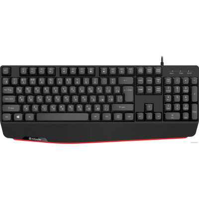 Клавиатура Defender ATOM HB-546 Black (45546) (стандартная для ПК, мембранная, пластик, интерфейс подключения - USB-A, цвет черный)