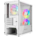 Корпус MicroATX Без БП Powercase Mistral Micro D3W ARGB (CMMDW-A3) (Tempered Glass, 2xUSB 2.0, 1xUSB-A 3.2 5Гбит/с, 2x 140mm ARGB PWM+1x 120mm ARGB PWM HD Audio+Mic, VGA MAX 305mm, CPU MAX 160mm, пылевые фильтры) White