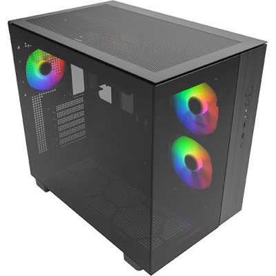 Корпус ATX Без БП Montech KING 65 PRO (MNT-K65P-B) / Tempered Glass/ 3x120mm ARGB PWM Fan / GPU Max 420mm / CPU Cooler Max 175mm / Black / Куб /