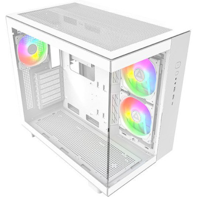 Корпус ATX Без БП Montech KING 65 PRO (MNT-K65P-W) / Tempered Glass/ 3x120mm ARGB PWM Fan / GPU Max 420mm / CPU Cooler Max 175mm / White / Куб /