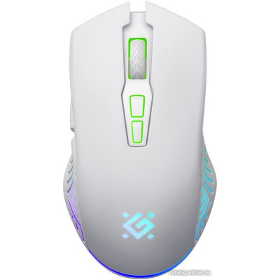 Игровая мышь Defender Pandora GM-502 (52502) (полноразмерная игровая мышь для ПК, беспроводная радио, сенсор оптический 3200 dpi, 7 кнопок, колесо с нажатием, цвет белый)