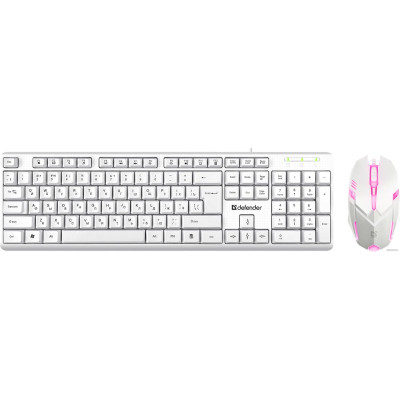 Комплект ПРОВОДНОЙ Клавиатура + мышь Defender Motion C-977 RU (офисный набор, для ПК, клавиатура + мышь) (45977)