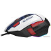 Игровая мышь A4Tech Bloody W95 Max Sports (полноразмерная игровая мышь для ПК, проводная USB, сенсор оптический 12000 dpi, 9 кнопок, колесо с нажатием, цвет белый/темно-синий/черный )