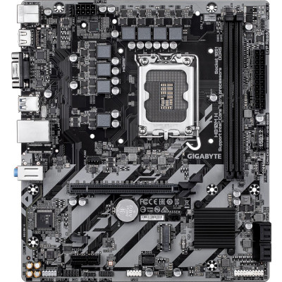 MB Gigabyte H810M H Soc-1851 (H810) PCI-Ex16 PCI-Ex1 M.2 1GbE LAN 2xARGB RAID 0/1/5/10 2xDDR5 6400MHz HDMI+VGA mATX RTL mATX RTL