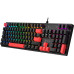 Клавиатура A4Tech Bloody S520N (игровая для ПК, механическая, Bloody BLMS Red Plus, ход линейный/тихие, пластик, интерфейс подключения - USB-A, подсветка, кириллица: да, цвет черный )