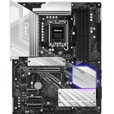 MB ASRock Z890 PRO RS Soc-1851 (Z890) PCI-Ex16 PCI-Ex4 PCI-Ex1 4xM.2+M.2 (WiFi/BT) 2.5GbE LAN 3xARGB+RGB RAID 0/1/5/10 4xDDR5 9066MHz+ 2xType-C+DP+HDMI ATX RTL
