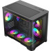 Корпус MicroATX Без БП GameMax HYPE-M BK (Куб, Tempered Glass, USB3.0*1+2xUSB2.0 , HD Audio+Mic, 3x120mm ARGB Fan (FN12A-S8I), 6ports PWM+ARGB HUB, VGA MAX 400mm, CPU MAX 157mm, пылевые фильтры) Black