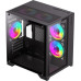 Корпус MicroATX Без БП GameMax Infinity Mini (Tempered Glass, 1USB3.0*1+2xUSB2.0, HD Audio+Mic, 7x120mm ARGB Fan is not on, VGA MAX 330mm, CPU MAX 155mm, пылевые фильтры) Black