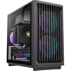 Корпус MicroATX Без БП GameMax F35 BW (Tempered Glass(Plastic+ Dust Mesh+Woodgrain Decoration), USB3.0*2+TYPE-C(GEN2), C