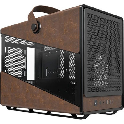 Корпус MicroATX Без БП Montech Heritage (MNT-Heritage-B) (Mesh сетка, Eco-Leather Finish, USB3.0*2, Type-C (20G)*1, HD Audio+Mic, VGA MAX 400mm, CPU MAX 170mm, пылевые фильтры) Black