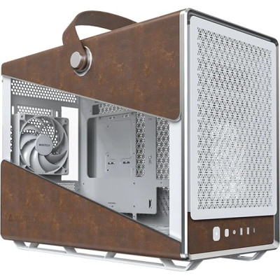 Корпус MicroATX Без БП Montech Heritage (MNT-Heritage PRO-W) (Mesh сетка, Eco-Leather Finish, USB3.0*2, Type-C (20G)*1, HD Audio+Mic, GF120 PWM (Reversed)*3, GF120 PWM*1, VGA MAX 400mm, CPU MAX 170mm, пылевые фильтры) WHITE
