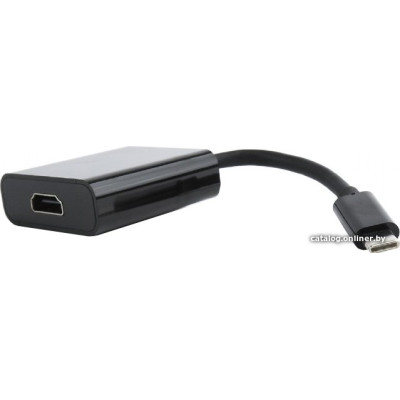 Адаптер Cablexpert A-CM-HDMIF-01 (HDMI/USB 3.2 Gen2 Type-C, черный, длина 0.15 м )