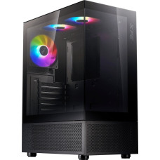 Корпус ATX Без БП ADATA XPG INVADER X MINI Black (INVADERXMINIMT-BKCWW) (Куб,Tempered Glass, USB 3.2 Gen 2 Type-A, USB 3