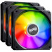 Вентилятор 120mm ADATA XPG VENTO R 120 ARGB PWM (НАБОР 3 в 1)(VENTOR120ARGBPWM3C-BKCWW) (4-pin, PWM, 120x120x25mm, 300-1600об/мин) Black