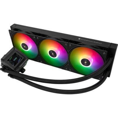 Система водяного охлаждения Thermalright Frozen Warframe SE 360 Black (F-WFRAME-SE-360-BL-ARGB) / (LGA115X/1200/1700/2011/2066/AM4/AM5) / LCD Display / 360mm / 3x120mm / Black