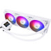 Система водяного охлаждения Thermalright Frozen Warframe SE 360 White (F-WFRAME-SE-360-WH-ARGB) / (LGA115X/1200/1700/2011/2066/AM4/AM5) / LCD Display / 360mm / 3x120mm / White