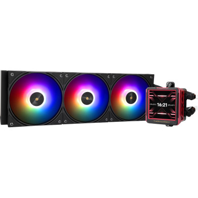 Система водяного охлаждения Thermalright Frozen Warframe ULTRA 360 Black ARGB (F-WFRAME-ULT-360-BL-ARGB) / (LGA115X/1200/1700/2011/2066/AM4/AM5) / LCD Display / 360mm / 3x120mm / Black