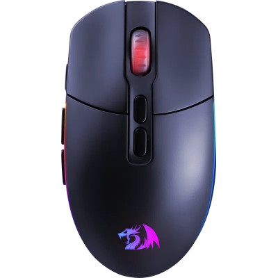 Мышь Redragon Invader Pro RGB (71845) (полноразмерная игровая мышь, проводная USB Type-A/беспроводная радио, сенсор оптический 10000 dpi, 8 кнопок, колесо с нажатием, цвет черный)