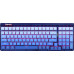 Клавиатура Redragon Garen Pro  (71745) (игровая для ПК, механическая, Redragon Purple, ход тактильный, пластик, интерфейс подключения - USB-A/радио/Bluetooth, кириллица: да, цвет прозрачный/синий )
