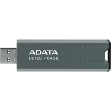 USB3.2 128Gb ADATA UE720 (UE720-128G-CGY/BK) USB 3.2 Type-A, пластик, выдвижной механизм, серый/черный)