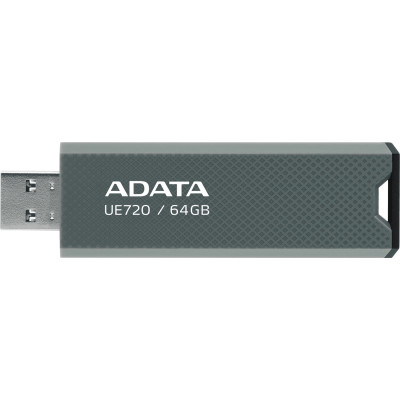 USB3.2 128Gb ADATA UE720 (UE720-128G-CGY/BK) USB 3.2 Type-A, пластик, выдвижной механизм, серый/черный)