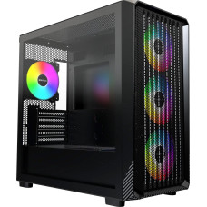 Корпус MicroATX Без БП Montech X5M (MNT-X5M-B) (Tempered Glass, 1xType-C, 2xUSB-A 3.2 5Гбит/с, 3x120mm ARGB, 1x140mm ARG