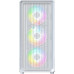 Корпус MicroATX Без БП Montech X5M (MNT-X5M-W) (Tempered Glass, 1xType-C, 2xUSB-A 3.2 5Гбит/с, 4x120mm ARGB, HD Audio+Mic, VGA MAX 405mm, CPU MAX 230mm, пылевые фильтры) White
