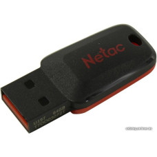 USB2.0 64Gb Netac U197 (NT03U197N-064G-20BK) Type-A, без колпачка, пластик, цвет красный/черный