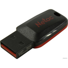 USB2.0 32Gb Netac U197 (NT03U197N-032G-20BK) Type-A, без колпачка, пластик, цвет красный/черный