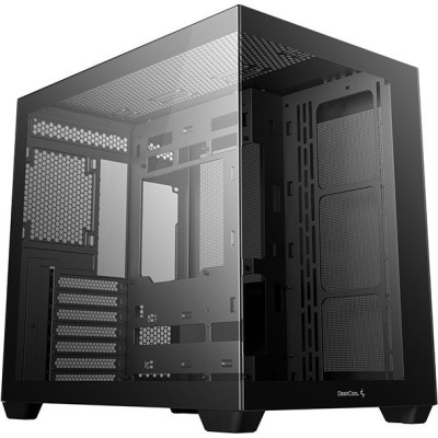 Корпус ATX Без БП Deepcool CG530 (R-CG530-BKNDA0-G-1) (Куб, Tempered Glass, 1xUSB 2.0, 2xUSB-A 3.2 5Гбит/с, 10x120mm No Fan, HD Audio+Mic, 2x3.5