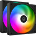 Вентилятор 140mm ID-Cooling AS-140-ARGB-K DUET (НАБОР 2 в 1) 140x140x25мм (4Pin PWM, 27.2дБ, 300-2000об/мин) Black