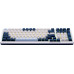 Клавиатура Redragon Eisa Pro (72299) (игровая для ПК/для компьютеров Apple, механическая, Outemu Brown, ход тактильный/тихие, пластик, интерфейс подключения - USB-A/радио/Bluetooth, подсветка, кириллица: да, цвет белый/темно-синий)