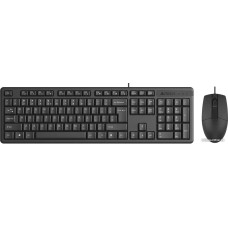 Комплект ПРОВОДНОЙ Клавиатура + мышь A4Tech KR-3330S (черный) (мышь проводная USB (сенсор оптический, 1200 dpi), клавиат
