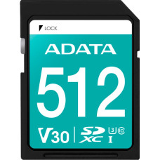 SDXC 512 Gb ADATA Premier Pro (ASDX512GUI3V30S-R) (512ГБ, класс 10, UHS-I (класс U3), чтение: 95 МБ/с)