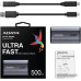Внешний накопитель SSD USB3.2 ADATA 500GB Elite SE880 (AELI-SE880-500GCGY)