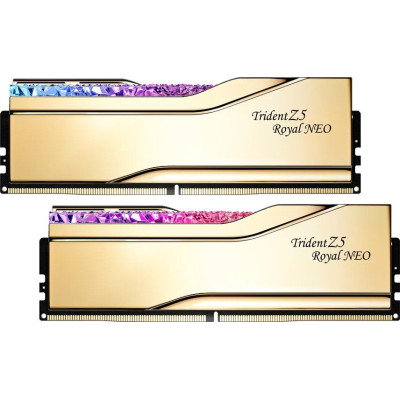 DDR5 32Gb KiTof2 PC-51200 6400MHz G.Skill Trident Z5 Royal (F5-6400J3039G16GX2-TR5G) CL30-39-39-102 1.4v Gold