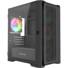 Корпус MicroATX Без БП Powercase ByteFlow Micro Black LE(CAMBFB-A4-LE) (Tempered Glass, 2xUSB 2.0, 1xUSB-A 3.2 5Гбит/с, 