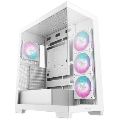 Корпус ATX Без БП Deepcool CG580 4F White (R-CG580-WHADA4-G-1) (Tempered Glass, 2xUSB-A 3.2 5Гбит/с, 1xUSB-C 3.2 5Гбит/с, 4x120mm ARGB Fan, HD Audio+Mic, 2x3.5