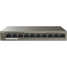 Коммутатор TENDA 10-port TEF1110P-8-63W (неуправляемый, настольный/настенный/стоечный, матрица 1.6 Гбит/с, 1.48 Mpps, 10