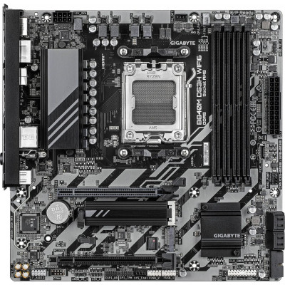 MB Gigabyte B840M DS3H WF6 Soc-AM5 (B840) 2xPCI-Ex16 2xM.2 2.5GbE LAN WiFi 6E BT 5.3 2xARGB+RGB RAID 0/1/10 4xDDR5 8200MHz+ 2xDP+HDMI mATX RTL