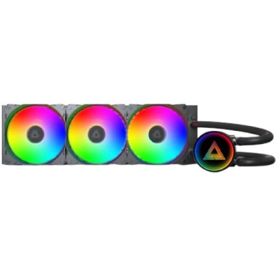 Система водяного охлаждения Montech LightFlow ARGB 360 LGA 1700/1200/15X/2066/AM3/AM4/AM5 (TDP 350W, PWM, TRIPLE FAN 120mm) Black