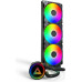 Система водяного охлаждения Montech LightFlow ARGB 360 LGA 1700/1200/15X/2066/AM3/AM4/AM5 (TDP 350W, PWM, TRIPLE FAN 120mm) Black
