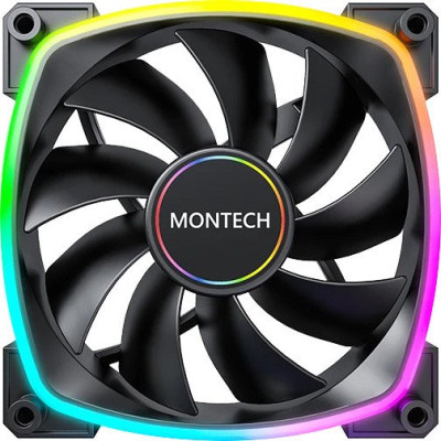 Вентилятор 140mm Montech AX140 PWM (MNT-AX140-B) / 4pin PWM  /  140x140x25mm HDB / 800-1600rpm / Black