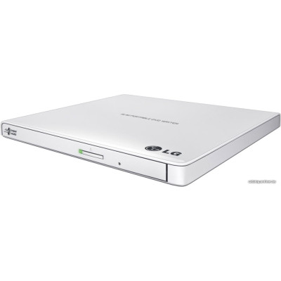 Внешний привод DVD+/-RW LG (GP57EW40.AHLE10B) (DVD Multi, внешний Slim, интерфейс USB-A, толщина 14 мм, цвет белый) (RTL)